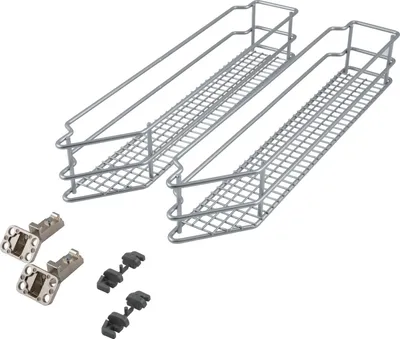 Produktbild von Vauth-Sagel VS SUB Side Drahtkorb Saphir 45° rechts - Set für Küchenunterschränke mit KB 150mm - Korb aus feinmaschigem Drahtgitter, Stahl pulverbeschichtet silberfärbig