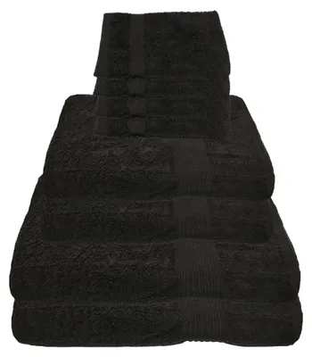 Produktbild von Julie Julsen Handtuch Set Schwarz,Set:8 tlg. 2 Bade- 2 Handtücher 4 Waschhandschuhe