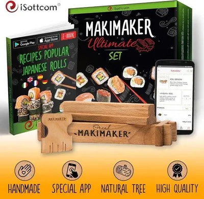 Produktbild von Famanu Maki Maker Set - Komplettes Sushi Set mit Zubehör