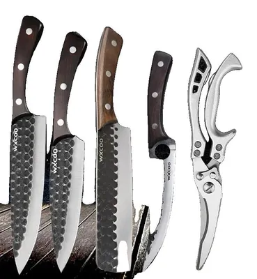 Productafbeelding van Kookmes set, roestvrijstalen messen, ergonomische handgrepen, 5-delig