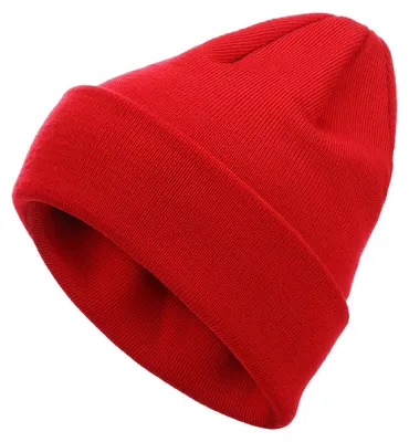 Produktbild von modAS Uni Strickmütze aus 100% Wolle (Wolle) – Wollmütze Fein gestrickte Mütze in doppellagiger Qualität One Size in Rot