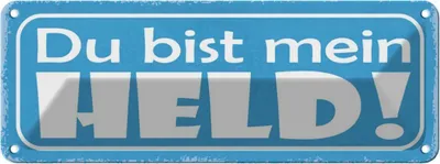 Produktbild von vianmo Blechschild 10x27 cm du bist mein Held Spruch Zitat