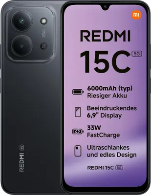 Xiaomi Redmi 15C+ - Mobiltelefon - 128 GB