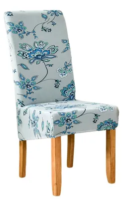 Productafbeelding van Set van 6 stoelhoesjes "Mimose" voor eetkamerstoelen, 92% polyester, 8% elastaan, wasbaar