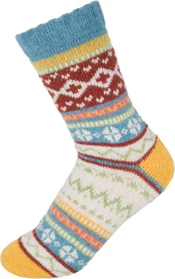 Produktbild von styleBREAKER Damen Norweger Socken mit winterlichem Norweger Muster, warme Stricksocken, One Size 37-41, 1 Paar 08030016