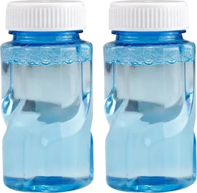 Produktbild von 2er Set 25 ml Seifenblasenflüssigkeit für Blasenbildung, perfekt für Kinderpartyspiele - BUBBLEWATER
