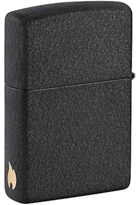 Productafbeelding van ZIPPO - Zippo aansteker met vlammotief - Zwart, craquelé afwerking, stormaansteker, navulbaar met benzine, modelnummer 60006281