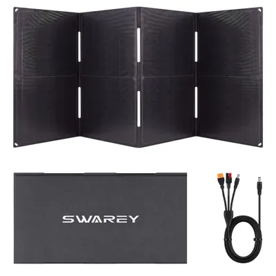Produktbild von Tragbares Solarpanel 60W,Faltbar 60W Monokristallines Solarmodul/USB-C/USB-A/18.2V DC Ausgang,Kompaktes Solar Ladegerät,Camping