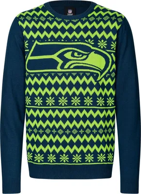 Produktbild von NFL Seattle Seahawks Ugly Sweater Big Logo 2-Color Christmas Pullover Weihnachten XL