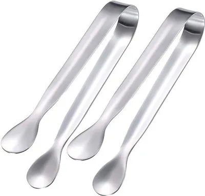 Immagine prodotto di Ibenzoa® Set di pinze per zucchero (2 pezzi) – Acciaio inossidabile, argento, 11 cm, pinze per servire cubetti di zucchero e ghiaccio