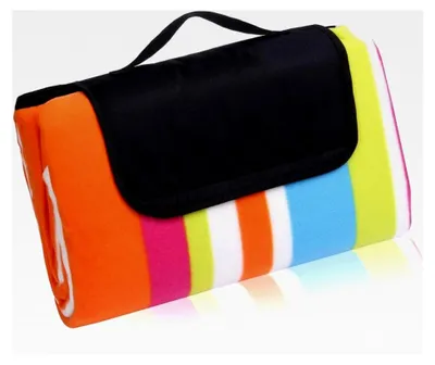 Produktbild von XL Picknickdecke 200x200 Camping Fleece Decke wasserdicht und isoliert