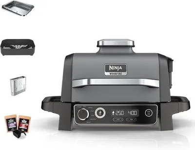 Immagine prodotto di Barbecue elettrico 7 in 1, affumicatore, friggitrice ad aria, resistente alle intemperie, portatile, da esterno