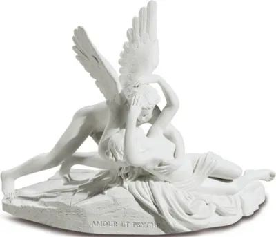 Produktbild von Sich liebende Amor und Psyche weiß 10cm
