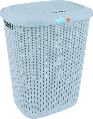 Produktbild von keeeper Wäschebox "arne", Strick-Optik, 57 Liter, smoky blue