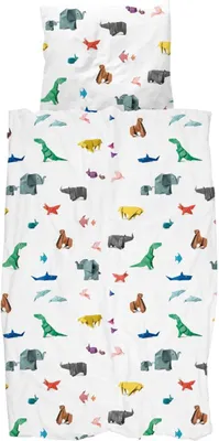 Produktbild von Snurk Bettwäsche Origami Zootiere 135 x 200