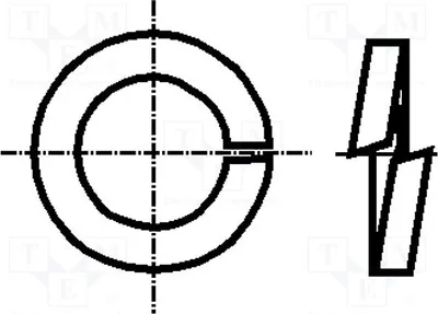 Produktbild von 100x Unterlegscheibe  DIN: 7980 1277251 Unterlegscheiben D=8,8mm h=1,6mm  M5