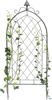 Zdjęcie produktu dla DanDiBo pomoc wspinaczkowa metalowa krata 120 cm szara 96193 pomoc wspinaczkowa wtyczka gruntowa uchwyt na kwiaty kolumna wspinaczkowa