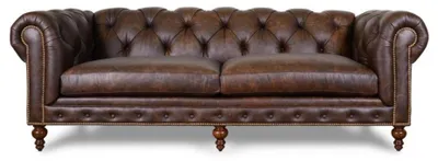 Produktbild von Chesterfield Couch Polster Sofas Klassische Leder Textil Sofa 3 Sitzer Neu - 298
