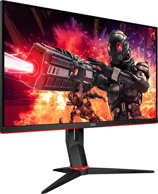 Produktbild von AOC G2 24G2ZE/BK, 60,5 cm (23.8"), 1920 x 1080 Pixel, Full HD, LED, 1 ms, Schwarz, Rot