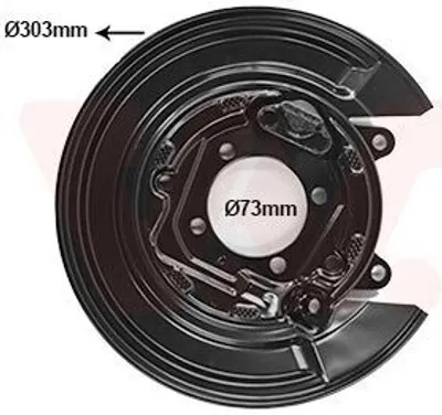 Produktbild von VAN WEZEL Spritzblech Bremsscheibe für TOYOTA COROLLA (ZZE12, NDE12, ZDE12) Hinten Rechts 5393376 Ankerblech