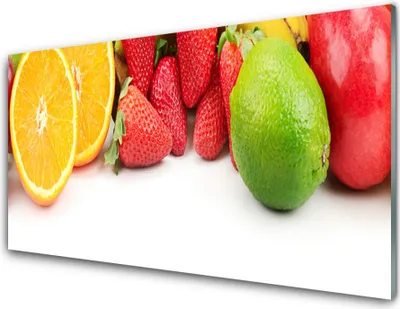 Produktbild von Acrylglasbilder 100x50 Wandbild Druck Früchte Küche