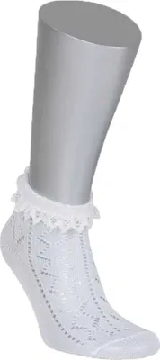 Produktbild von Ajoursöckchen mit Spitze weiß 40-42