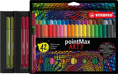 Obrázok produktu pre STABILO 488/42-1-20 STABILO pointMax ARTY perá s vláknovým hrotom, balenie 42 ks