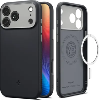 Image de SPIGEN case NANO POP MAG compatible avec MagSafe adapté pour IPHONE 17 Pro black sesame