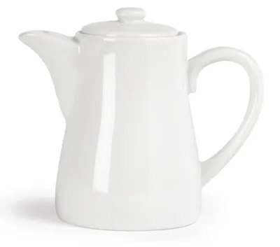 4 Porzellan-Kaffeekannen 310 ml mit Deckel, Weiß