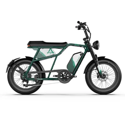 Obrázok produktu pre A-Spadz CAVET Air – Elektrické tukové bicyklo – S opierkami – 20 palcov – Motor 250 W – 7 prevodov – Dojazd 100 km – Hydraulické kotúčové brzdy – Zelená farba