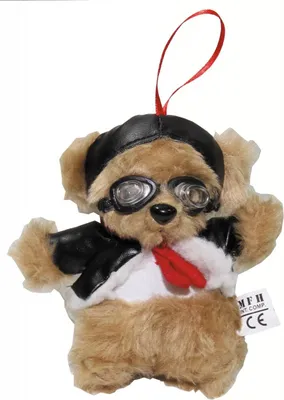 Image de Ours pilote avec lunettes d'aviateur, 14 cm
