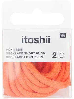 Productafbeelding van Rico Design: Itoshii verpakking met 2 koorden, 2 maten, neon pasteloranje