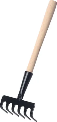 Image de Garronda Petit râteau manuel 6 dents pour le jardin GD-0003 (Râteau de jardin : 6 dents, Court)