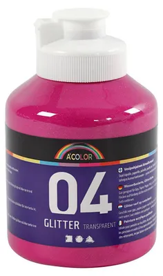 Obrázok produktu pre Akrylová farba Glitter pre deti - ružová, 500 ml