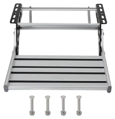 Productafbeelding van Opstapje opstaptrede - Inklapbaar - Aluminium - Tot 150 kg - Voor camper en caravan