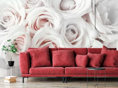 Zdjęcie produktu dla Fototapeta flizelinowa kwiaty róża 400x280 cm fototapeta XXL różowy beżowy biały b-B-0406-a-c