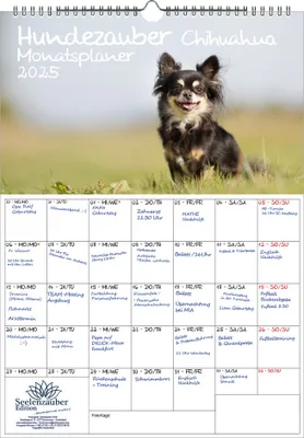 Produktbild von Hundezauber Chihuahua Planer DIN A3 Kalender für 2025 Hunde Welpen - Seelenzauber