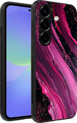 Produktbild von Smartphonica Handyhülle Geeignet für Samsung Galaxy A36 mit Marmor-Druck - TPU zurück Abdeckung Fall Marmor-Design - lila rosa