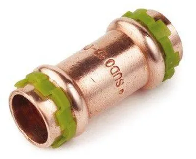 Produktbild von Kupfer Pressfitting Sudo-Press Kupplung 15 mm Kontur V DVGW