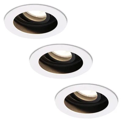 Produktbild von hoftronic LED Einbaustrahler GU10 4W 345lm 4000K Weiß IP20 Schwenkbar 3er Set