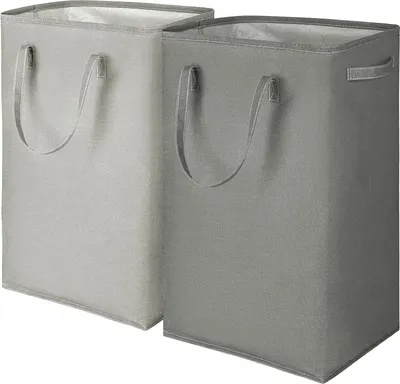 Produktbild von Große faltbare Wäschekorb 80L mit verstärkten Griffen