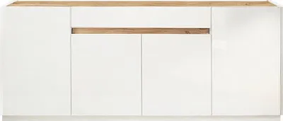Produktbild von 4-türige Kommode mit 1 Schublade - Weiß und Natur - EMORA