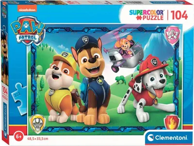 Zdjęcie produktu dla Clementoni Puzzle 104 El. Super Kolor Psi Patrol - Ukadanka Dla Dzieci +6 Lat