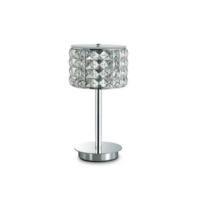 Immagine prodotto di Lampada Da Scrivania Contemporanea Roma Metallo-Cristallo Cromo 1 Luce 3W 3000K