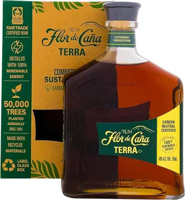 Produktbild von Flor de Caña ECO Rum 40% Vol. 0,7l in Geschenkbox