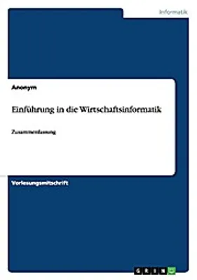 Produktbild von Einführung in die Wirtschaftsinformatik