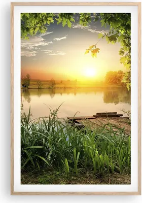 Produktbild von Gerahmtes Poster - Rahmen in heller Eiche - Brücke See - 61x91,5 cm - Wand Bild - Wanddeko - Wandbilder - Kunstposter - Wandposter - Bilderrahmen - Bilder - Kunstdruck - Wandbild - P2NPA61x91-3914