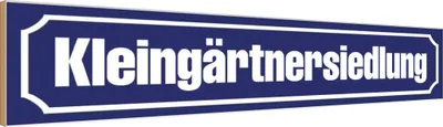 Produktbild von vianmo Holzschild 10x46 cm Kleingärtnersiedlung
