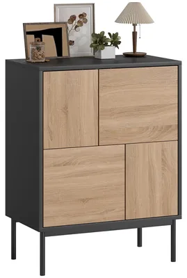 Produktbild von HOMCOM Sideboard Kommode mit Push-to-Open-Türen Metallbeine Küchenschrank