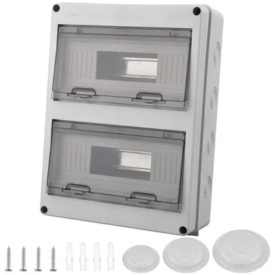 Image de Boîtier de distribution, étanche IP65, pour tableau de fusibles, avec 2 rangées pour 24 modules